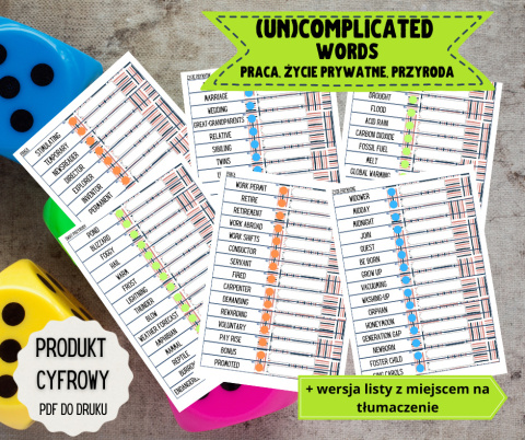 (UN)COMPLICATED WORDS E8 MATURA - PRACA, ŻYCIE PRYWATNE, ŚWIAT PRZYRODY ...